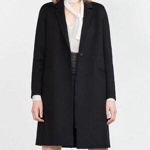 Zara black basic coat